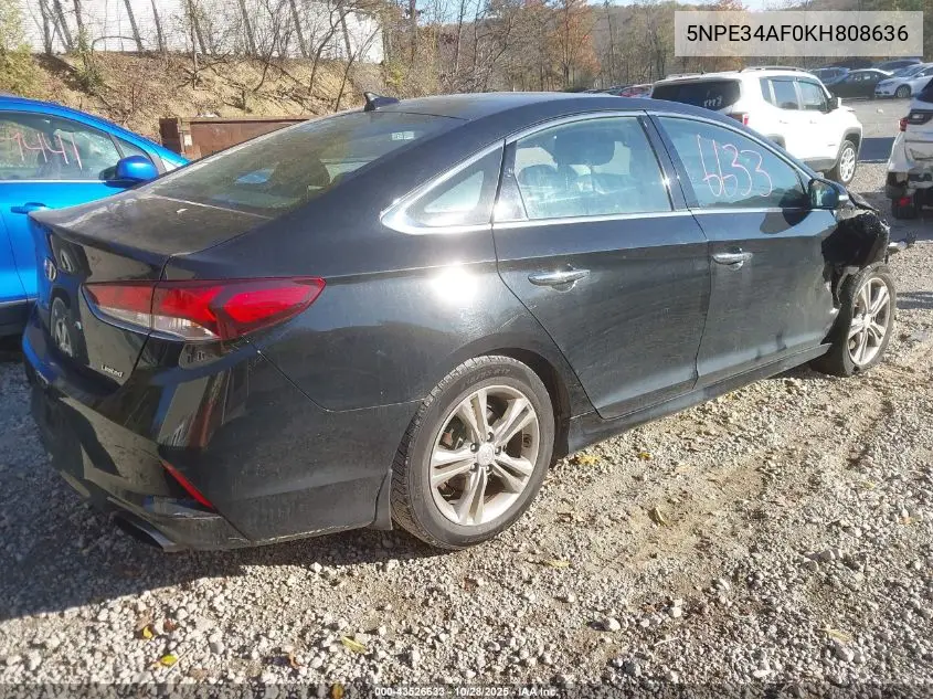 5NPE34AF0KH808636 2019 Hyundai Sonata Limited