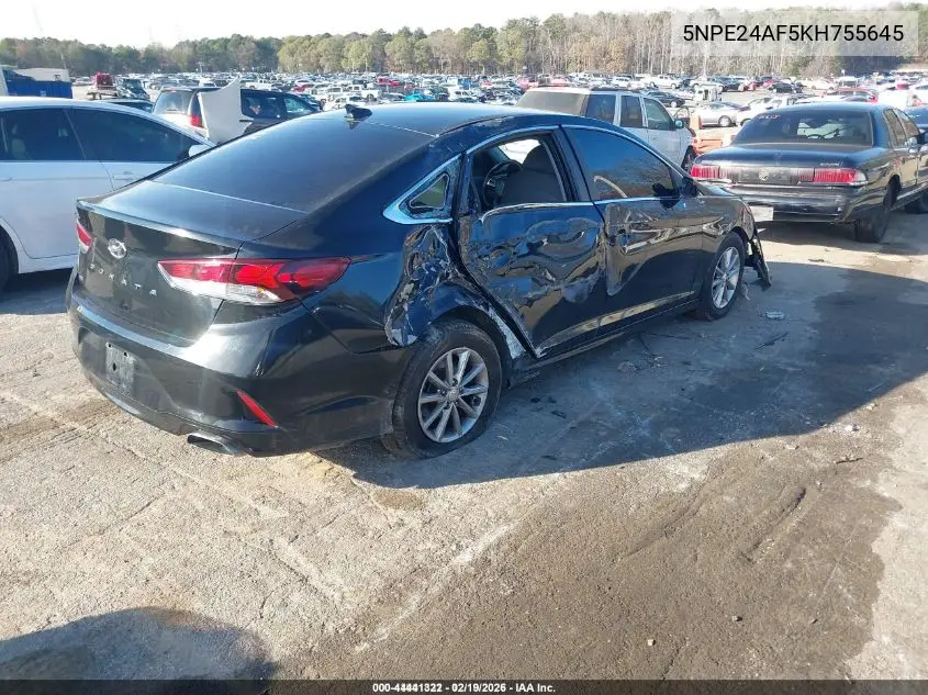 5NPE24AF5KH755645 2019 Hyundai Sonata Se