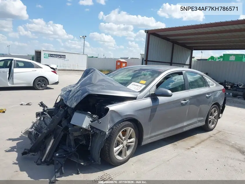 2019 Hyundai Sonata Sel VIN: 5NPE34AF7KH786571 Lot: 45608576