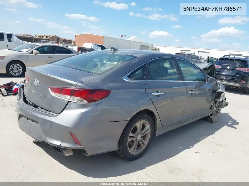 2019 Hyundai Sonata Sel VIN: 5NPE34AF7KH786571 Lot: 45608576