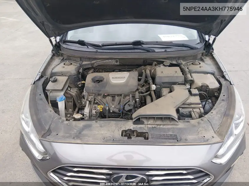 2019 Hyundai Sonata Eco VIN: 5NPE24AA3KH775946 Lot: 45631757