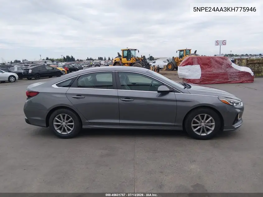 2019 Hyundai Sonata Eco VIN: 5NPE24AA3KH775946 Lot: 45631757