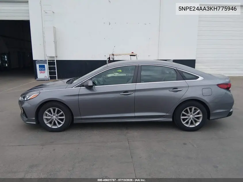 2019 Hyundai Sonata Eco VIN: 5NPE24AA3KH775946 Lot: 45631757