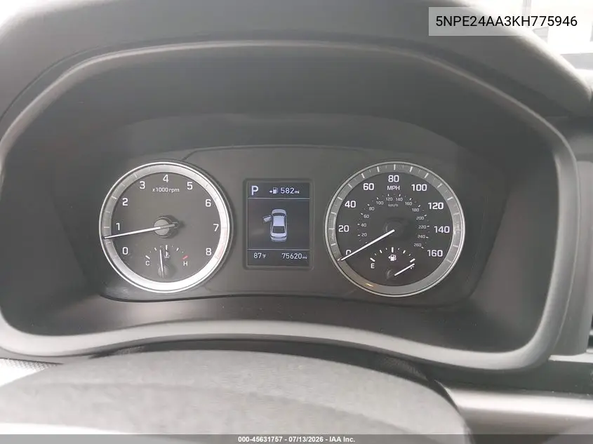 2019 Hyundai Sonata Eco VIN: 5NPE24AA3KH775946 Lot: 45631757