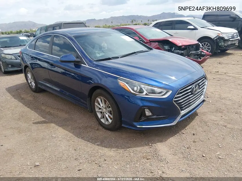 2019 Hyundai Sonata Se VIN: 5NPE24AF3KH809699 Lot: 45662354
