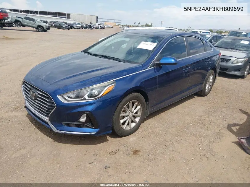 2019 Hyundai Sonata Se VIN: 5NPE24AF3KH809699 Lot: 45662354