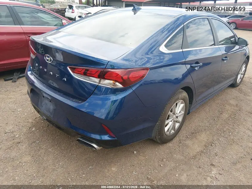 2019 Hyundai Sonata Se VIN: 5NPE24AF3KH809699 Lot: 45662354