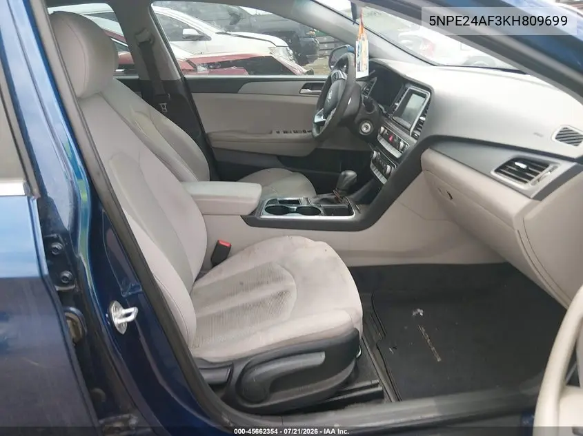 2019 Hyundai Sonata Se VIN: 5NPE24AF3KH809699 Lot: 45662354