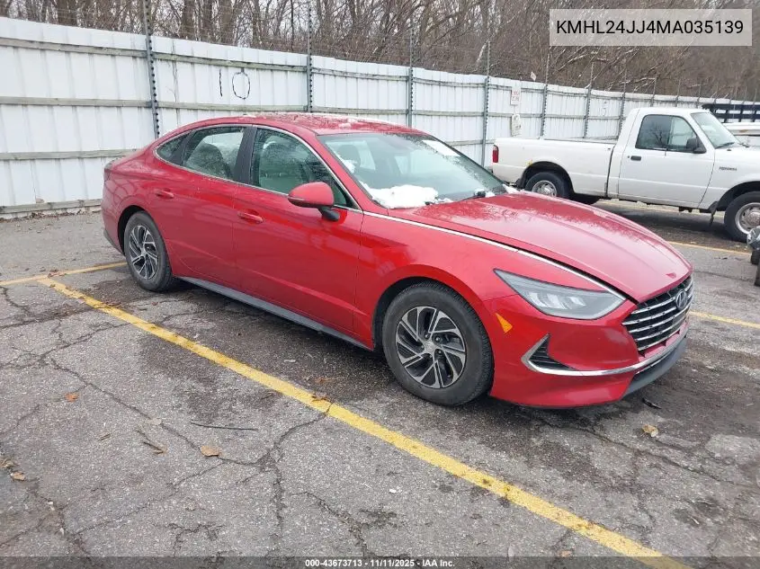 KMHL24JJ4MA035139 2021 Hyundai Sonata Blue