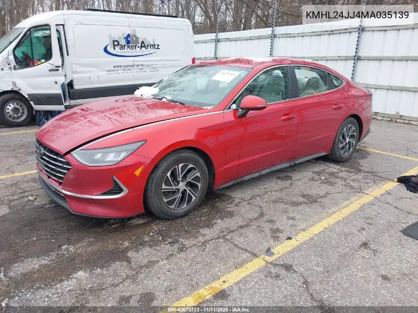 KMHL24JJ4MA035139 2021 Hyundai Sonata Blue