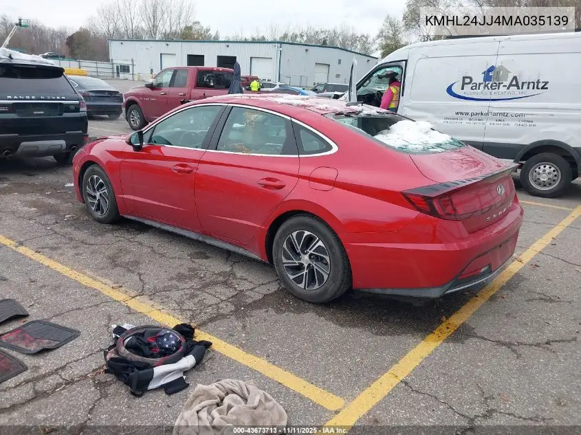 KMHL24JJ4MA035139 2021 Hyundai Sonata Blue