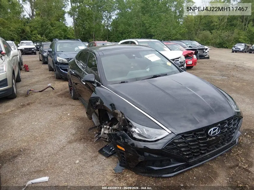 2021 Hyundai Sonata Sel Plus VIN: 5NPEJ4J22MH117467 Lot: 45335113