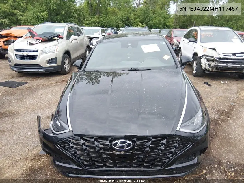2021 Hyundai Sonata Sel Plus VIN: 5NPEJ4J22MH117467 Lot: 45335113