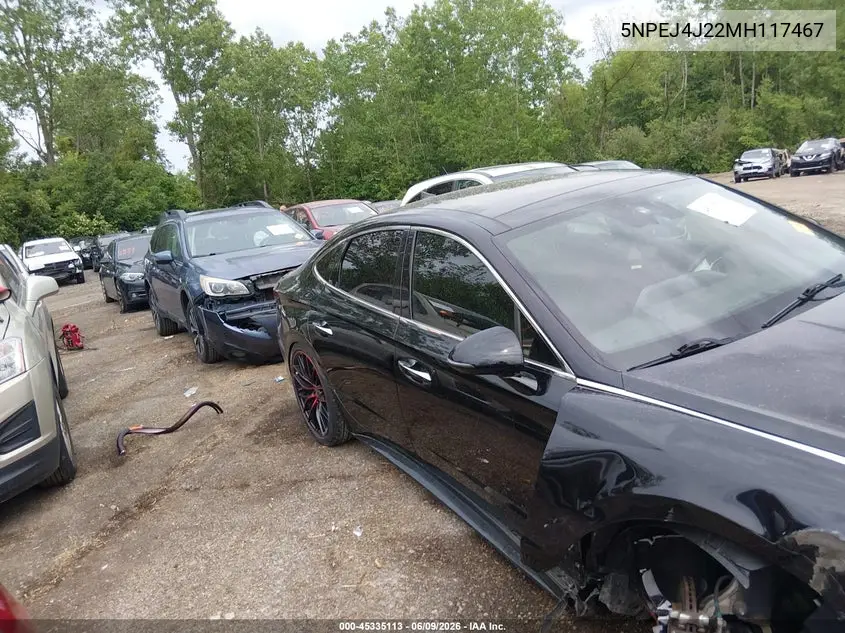 2021 Hyundai Sonata Sel Plus VIN: 5NPEJ4J22MH117467 Lot: 45335113