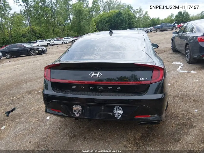 2021 Hyundai Sonata Sel Plus VIN: 5NPEJ4J22MH117467 Lot: 45335113