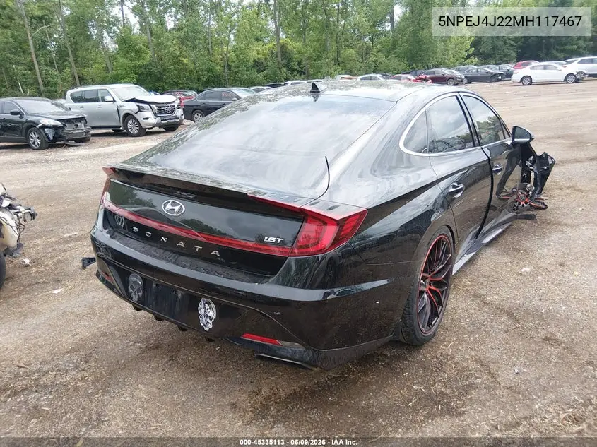 2021 Hyundai Sonata Sel Plus VIN: 5NPEJ4J22MH117467 Lot: 45335113