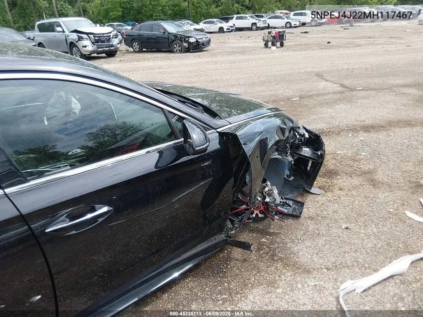 2021 Hyundai Sonata Sel Plus VIN: 5NPEJ4J22MH117467 Lot: 45335113
