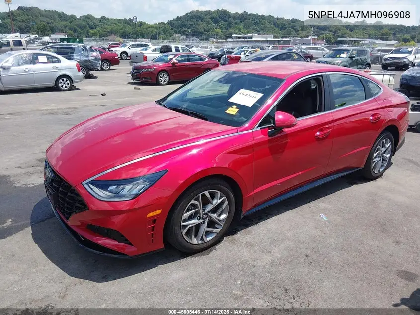 2021 Hyundai Sonata Sel VIN: 5NPEL4JA7MH096908 Lot: 45605446