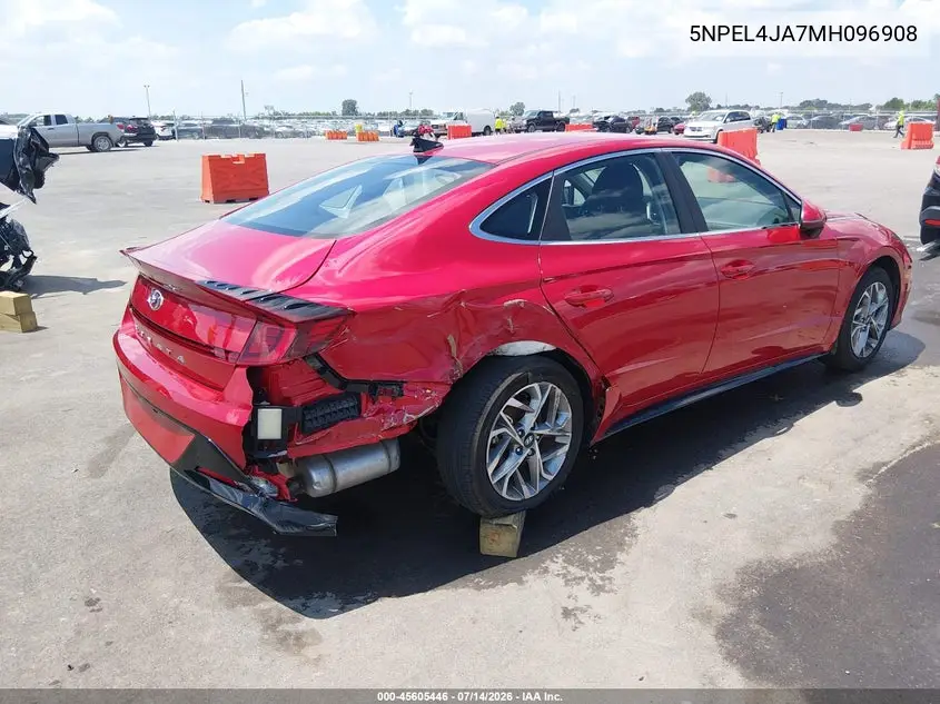 2021 Hyundai Sonata Sel VIN: 5NPEL4JA7MH096908 Lot: 45605446