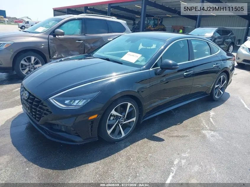 2021 Hyundai Sonata Sel Plus VIN: 5NPEJ4J29MH111505 Lot: 45688228