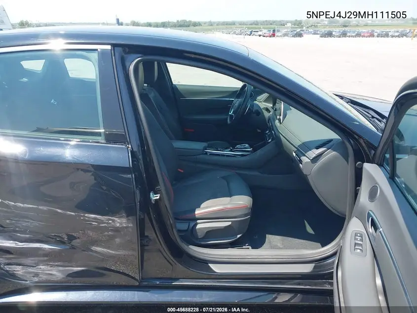 2021 Hyundai Sonata Sel Plus VIN: 5NPEJ4J29MH111505 Lot: 45688228
