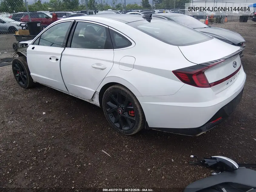 2022 Hyundai Sonata N Line Night Edition VIN: 5NPEK4JC6NH144484 Lot: 45375170