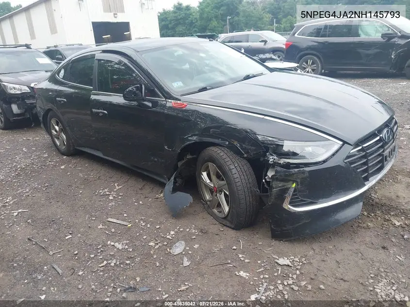 2022 Hyundai Sonata Se VIN: 5NPEG4JA2NH145793 Lot: 45635042
