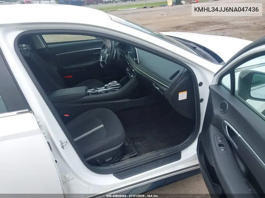 2022 Hyundai Sonata Hybrid Sel VIN: KMHL34JJ6NA047436 Lot: 45685454