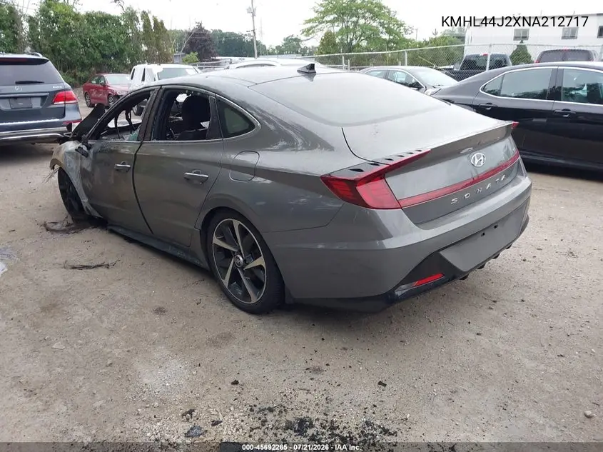 2022 Hyundai Sonata Sel Plus VIN: KMHL44J2XNA212717 Lot: 45692265