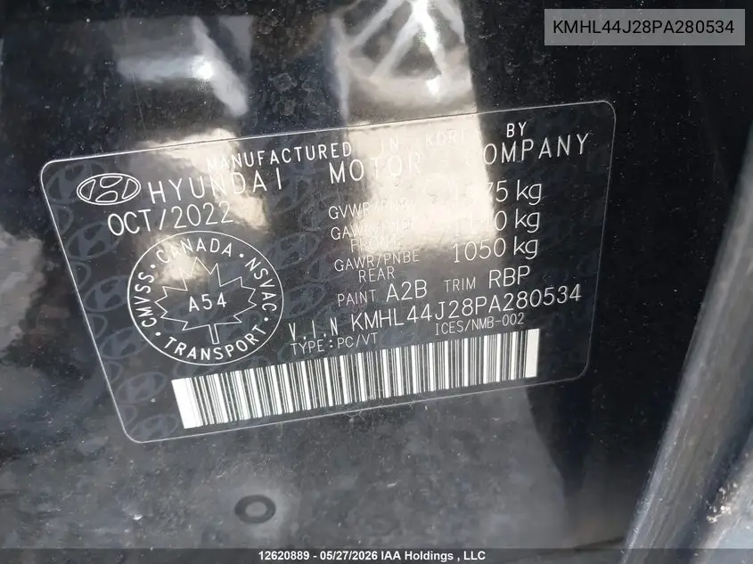 2023 Hyundai Sonata Sel Plus VIN: KMHL44J28PA280534 Lot: 12620889