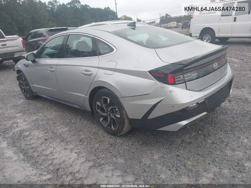 2025 Hyundai Sonata Sel VIN: KMHL64JA6SA474280 Lot: 45695743