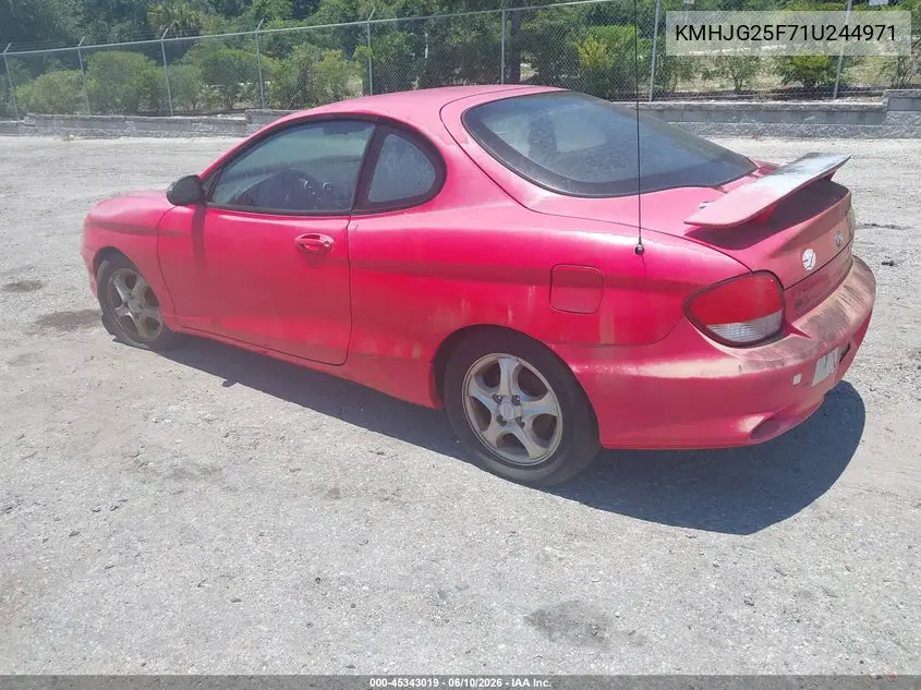 2001 Hyundai Tiburon Base Pkg 1 2 VIN: KMHJG25F71U244971 Lot: 45343019
