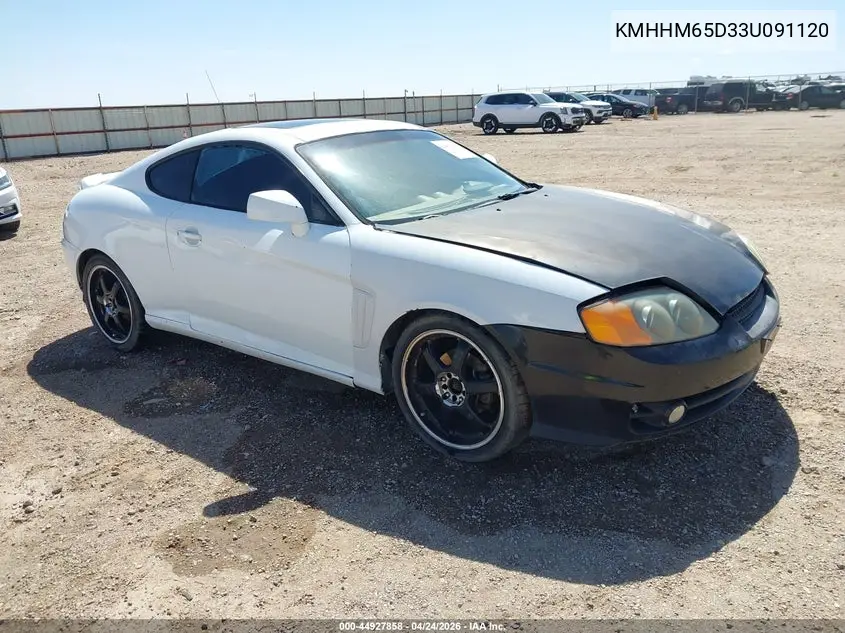 2003 Hyundai Tiburon VIN: KMHHM65D33U091120 Lot: 44927858