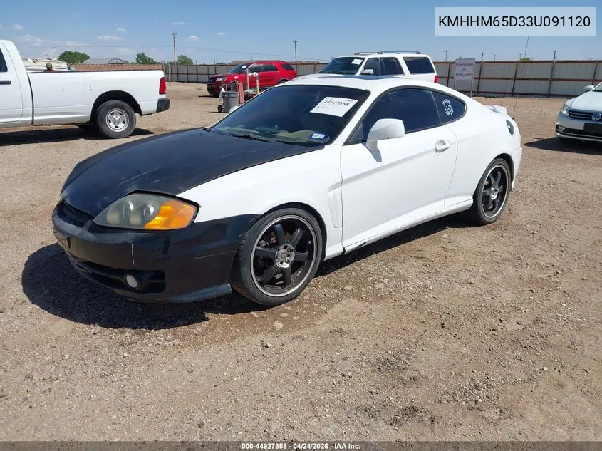 2003 Hyundai Tiburon VIN: KMHHM65D33U091120 Lot: 44927858