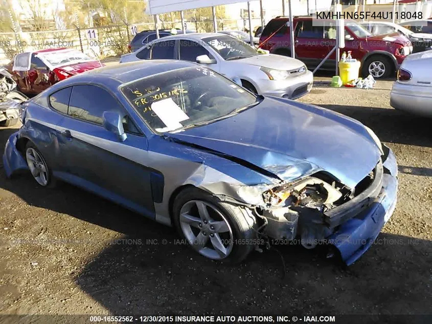 2004 Hyundai Tiburon Gt VIN: KMHHN65F44U118048 Lot: 16552562