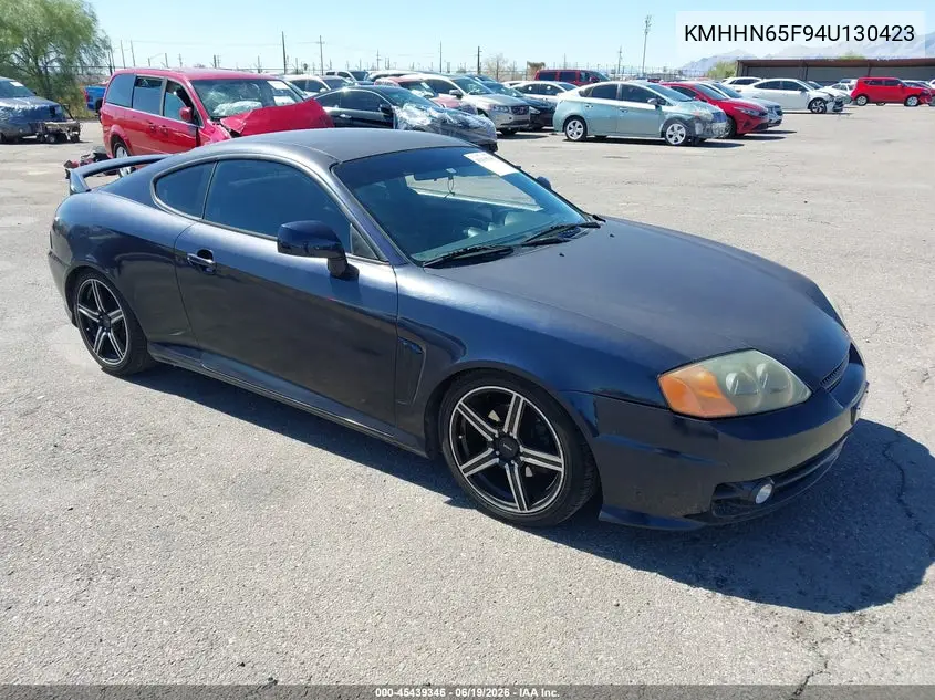 2004 Hyundai Tiburon Gt V6/Gt V6 Special Edition VIN: KMHHN65F94U130423 Lot: 45439346