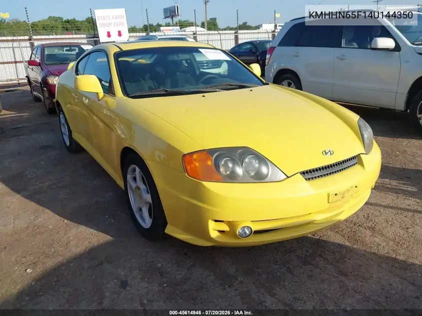 2004 Hyundai Tiburon Gt V6/Gt V6 Special Edition VIN: KMHHN65F14U144350 Lot: 45614946