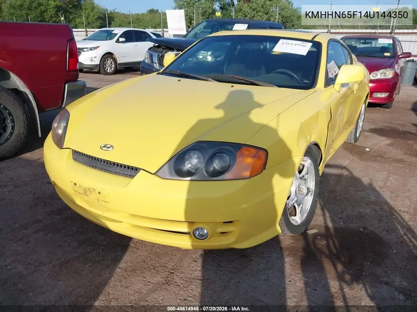 2004 Hyundai Tiburon Gt V6/Gt V6 Special Edition VIN: KMHHN65F14U144350 Lot: 45614946