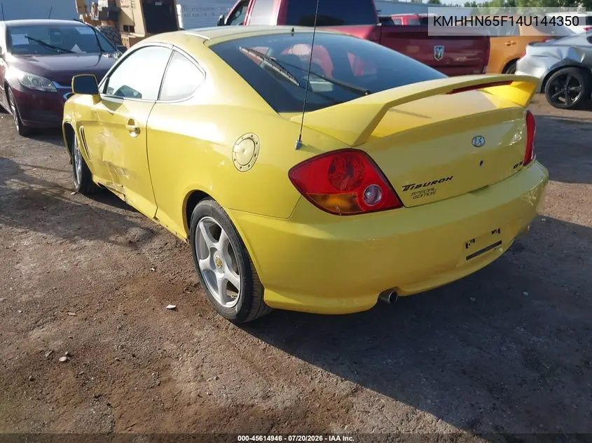2004 Hyundai Tiburon Gt V6/Gt V6 Special Edition VIN: KMHHN65F14U144350 Lot: 45614946