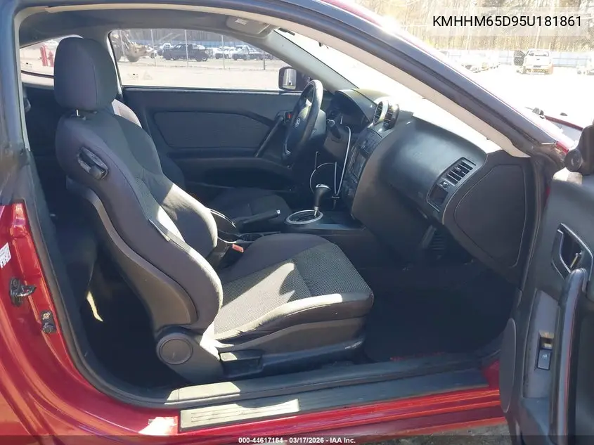 2005 Hyundai Tiburon Gs VIN: KMHHM65D95U181861 Lot: 44617164