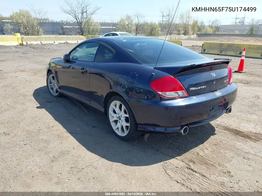 2005 Hyundai Tiburon Gt/Se VIN: KMHHN65F75U174499 Lot: 44831692