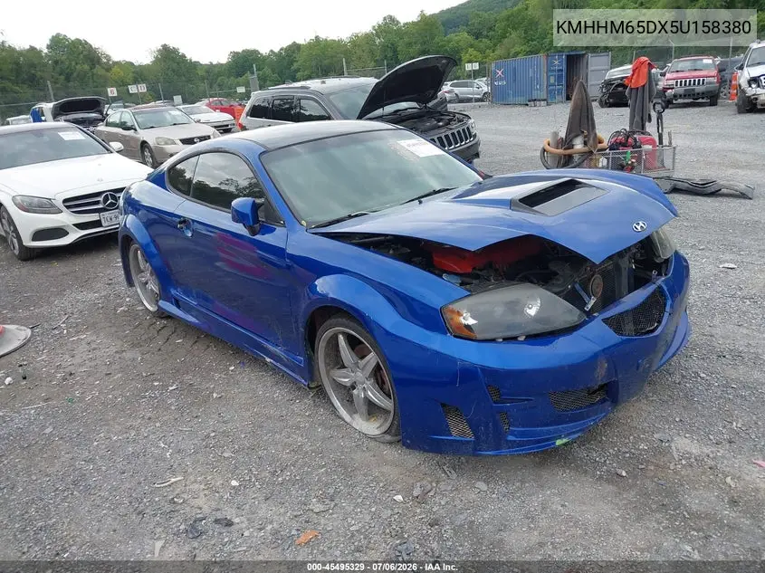 2005 Hyundai Tiburon Gs VIN: KMHHM65DX5U158380 Lot: 45495329