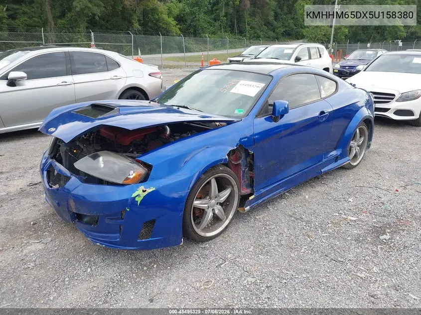 2005 Hyundai Tiburon Gs VIN: KMHHM65DX5U158380 Lot: 45495329