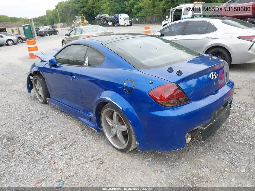 2005 Hyundai Tiburon Gs VIN: KMHHM65DX5U158380 Lot: 45495329