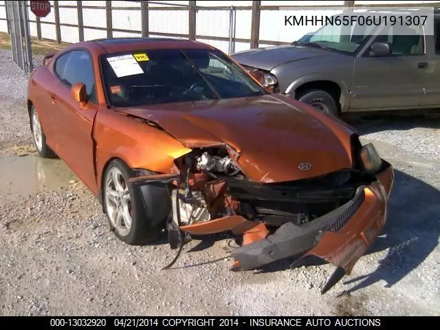 2006 Hyundai Tiburon Gt/Se/Gt Ltd VIN: KMHHN65F06U191307 Lot: 13032920