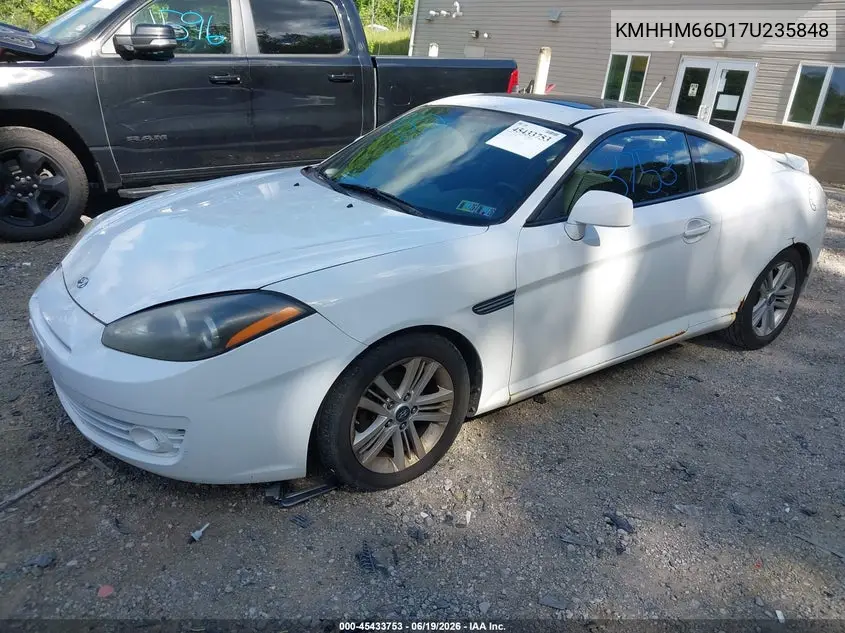 2007 Hyundai Tiburon Gs VIN: KMHHM66D17U235848 Lot: 45433753