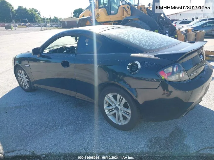 2008 Hyundai Tiburon Gs VIN: KMHHM66D28U291055 Lot: 39608036