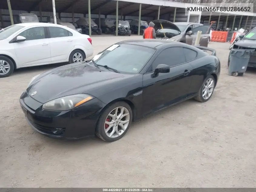 2008 Hyundai Tiburon Gt/Gt Limited/Se VIN: KMHHN66F88U286652 Lot: 44225821
