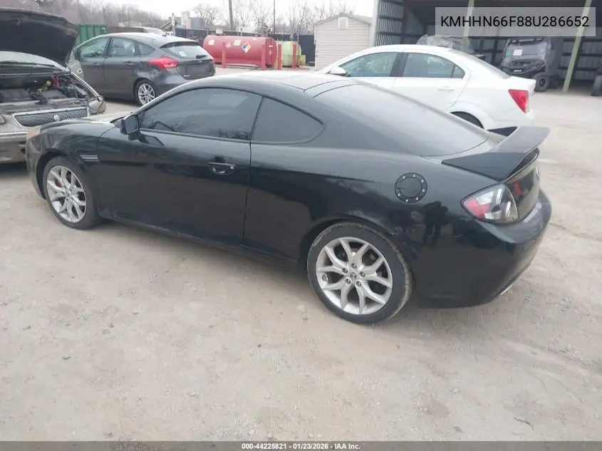 2008 Hyundai Tiburon Gt/Gt Limited/Se VIN: KMHHN66F88U286652 Lot: 44225821