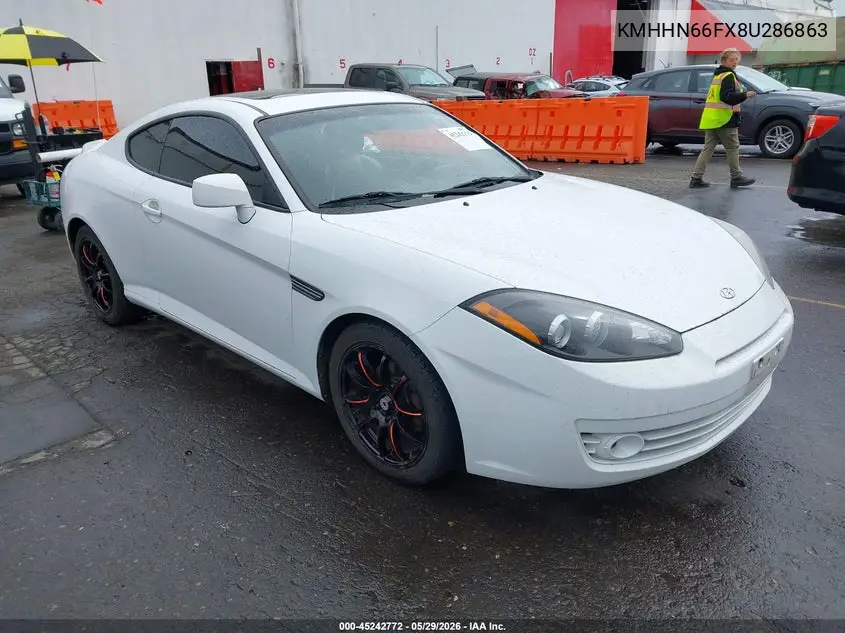 2008 Hyundai Tiburon Gt/Gt Limited/Se VIN: KMHHN66FX8U286863 Lot: 45242772